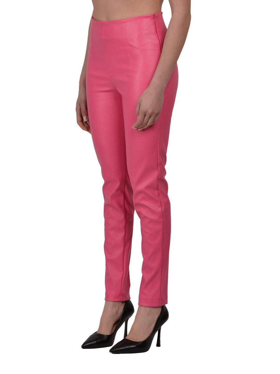 Pantalone in ecopelle fucsia TY0249 FUX Vicolo 