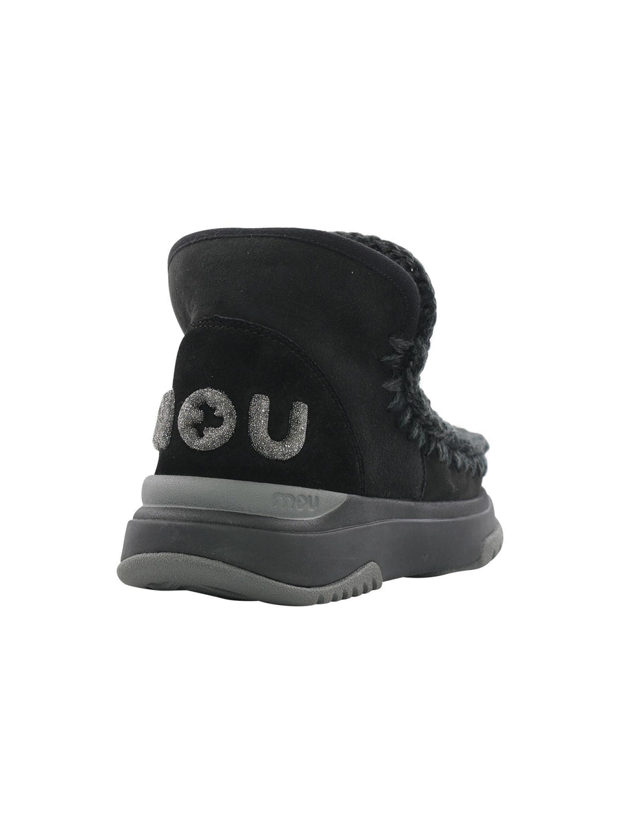 Mou Eskimo jogger nero glitter logo FW421001A BKBK Mou 