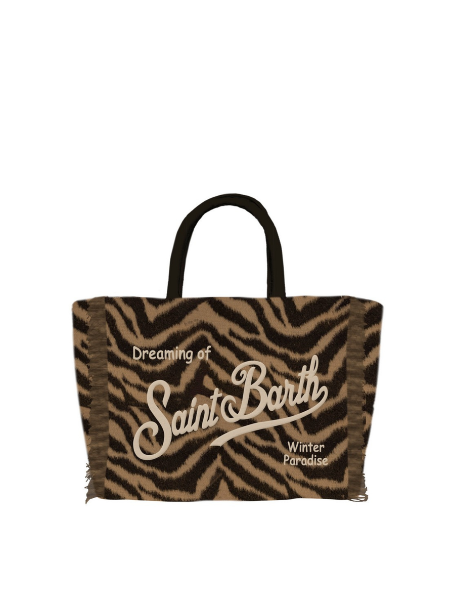 Borsa Colette Saint Barth marrone fantasia zebrata COL0037 01322I MC2 SAINT BARTH 