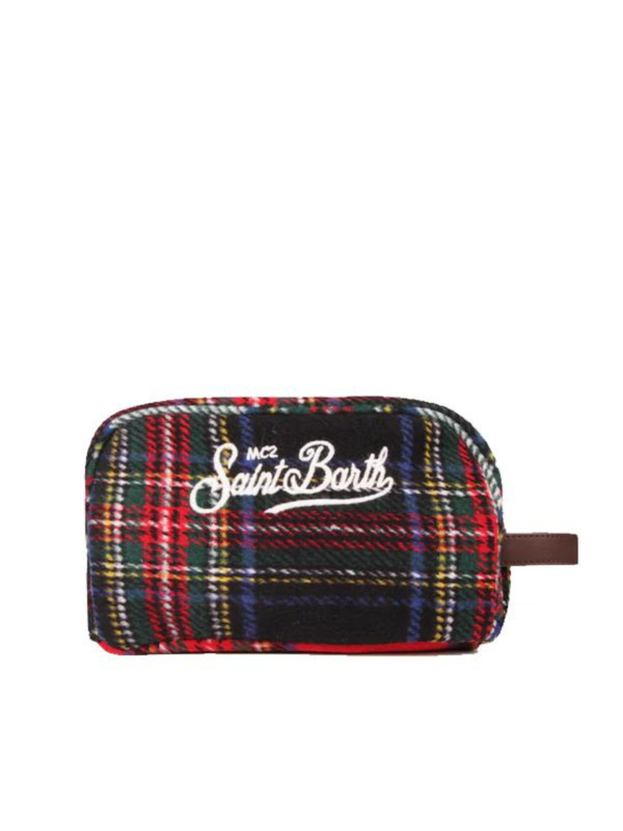 Beauty case in tessuto fantasia Tartan WES0002 09723E MC2 SAINT BARTH 