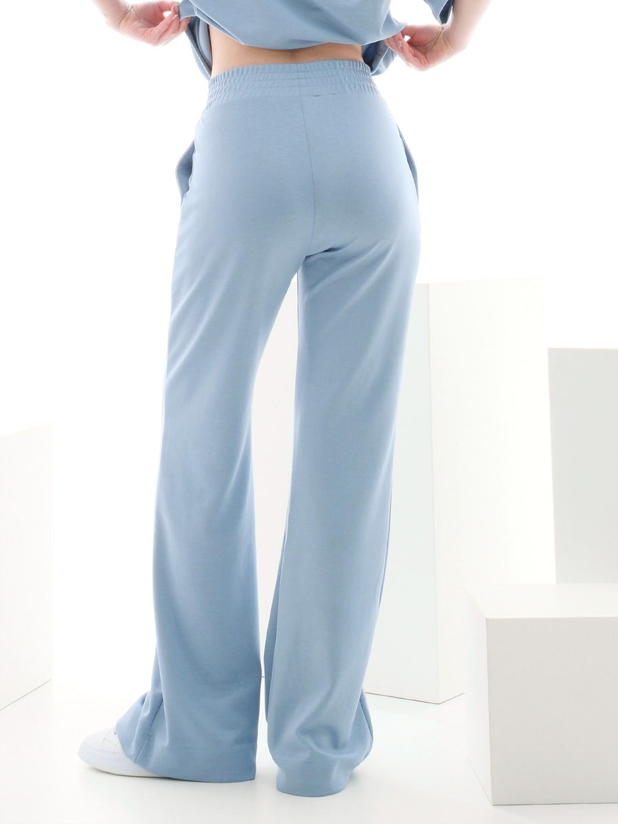 Pantalone in tuta Hinnominate azzurro a palazzo HMABW01452 BL50 Hinnominate 