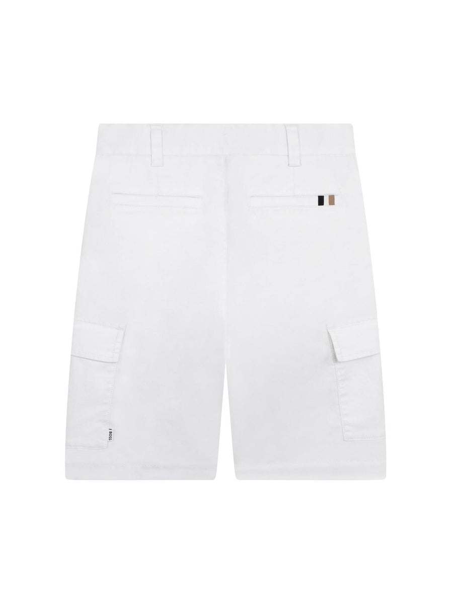 Bermuda cargo in cotone bianco J24814 BIANCO Boss 
