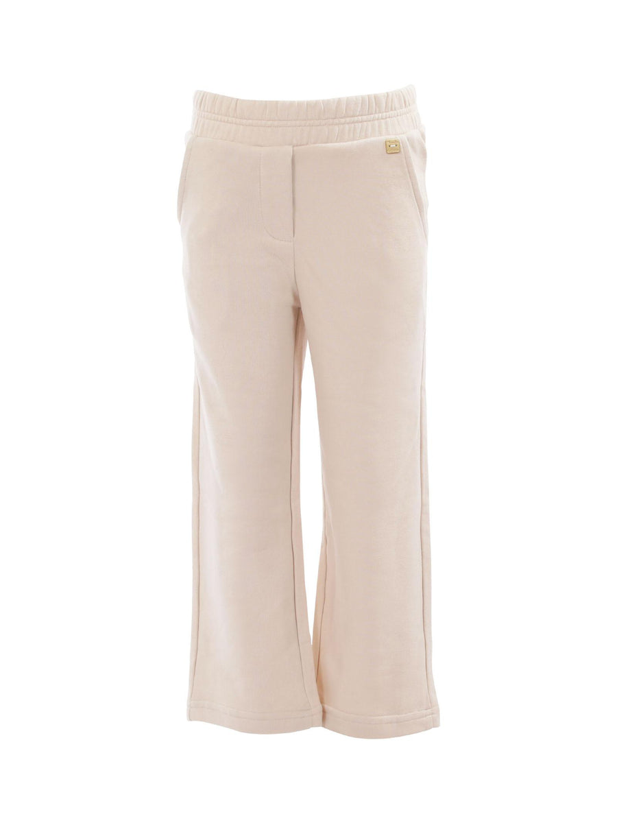 Joggers bambina Manila Grace beige in cotone garzato MFBF24P241 CREMA Manila Grace 