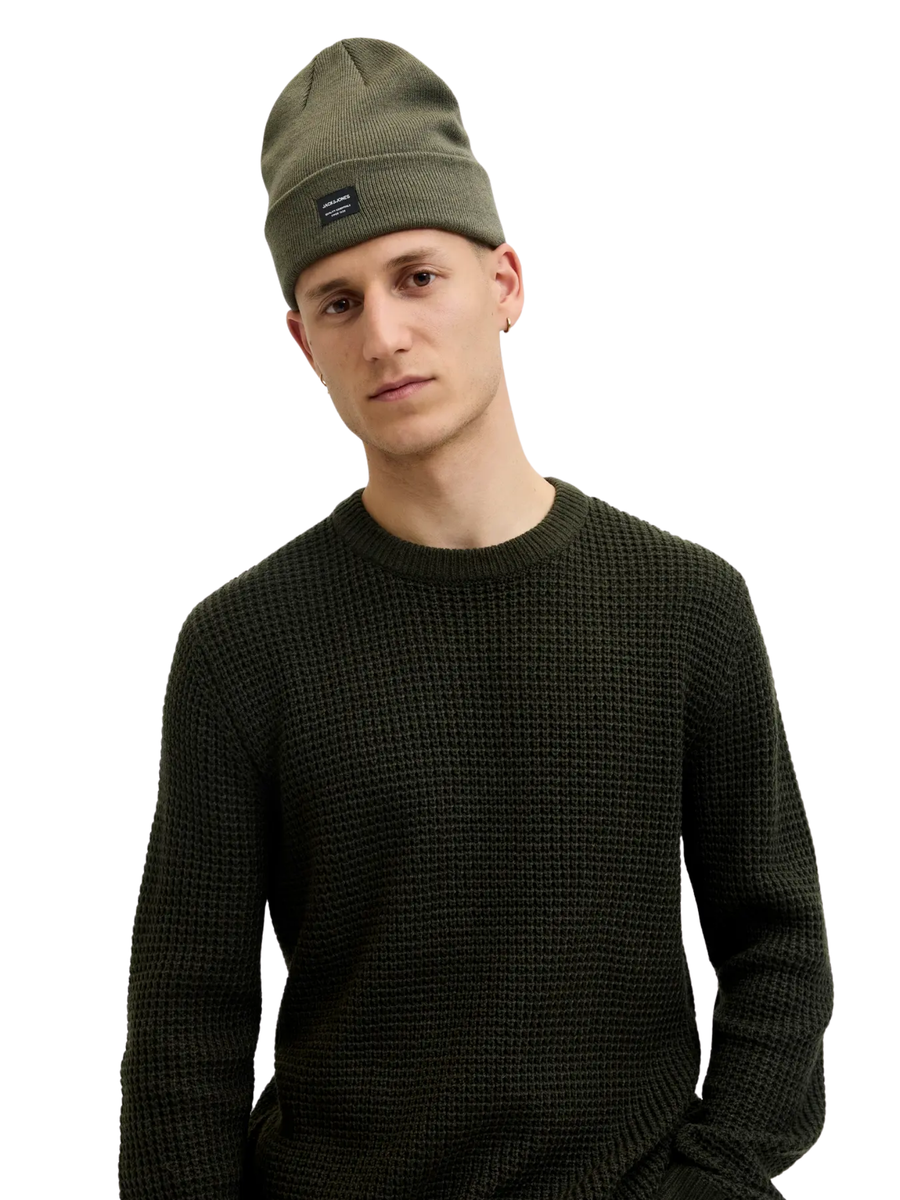 Cappello Jack & Jones verde con patch logato 12092815 Dusty Olive Jack & Jones 
