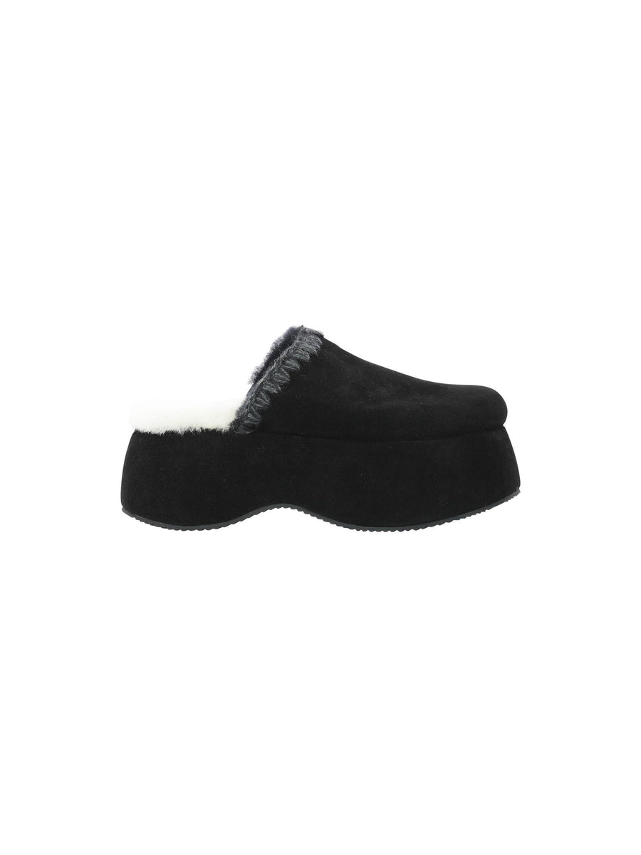 Mou Chunky platform suede nero FW491006A BKBK Mou 