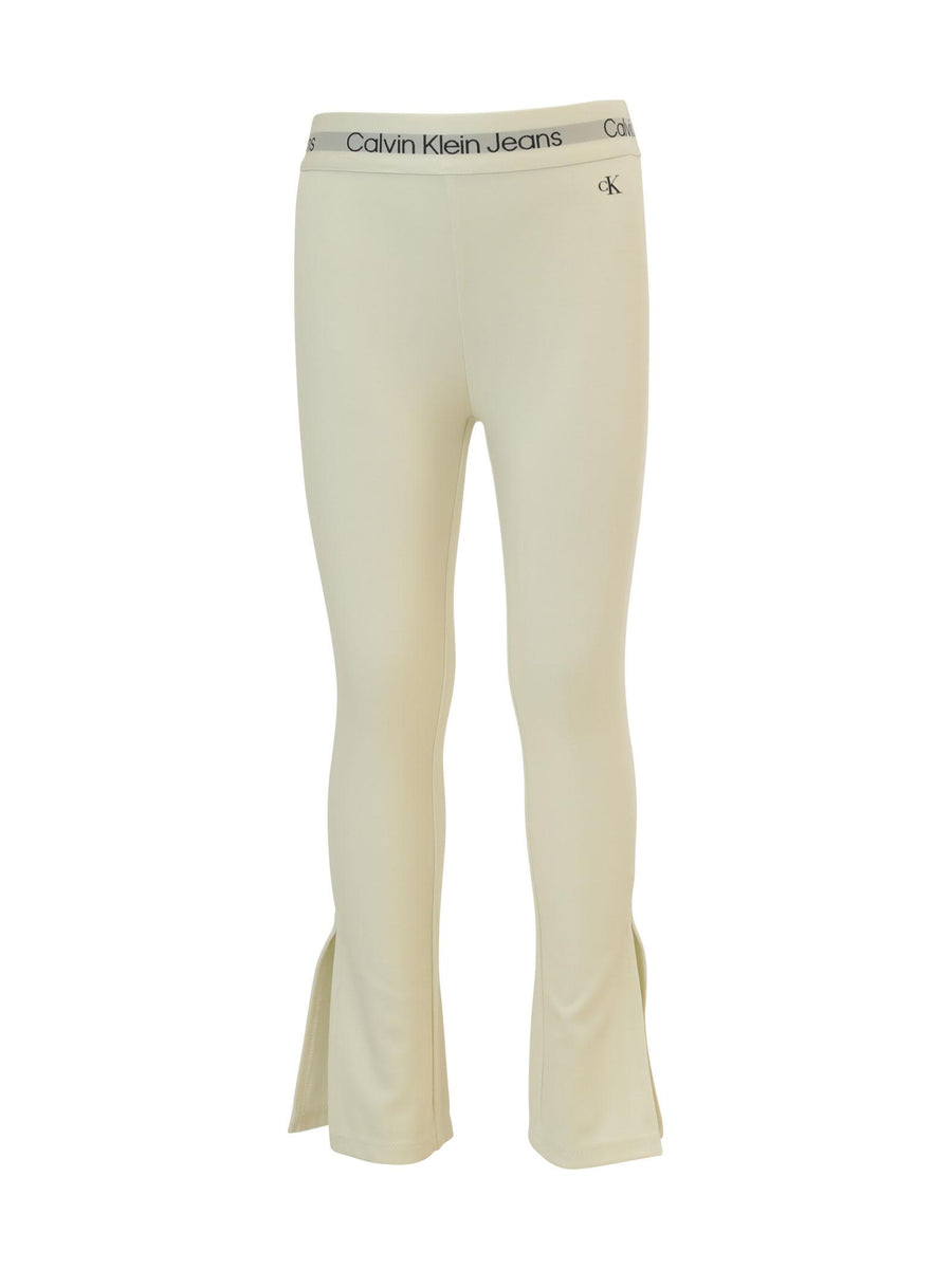 Leggings avorio con spacchi sul fondo IG0IG01512 YBI Calvin Klein 