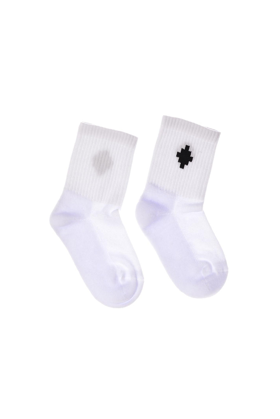 Calzino in spugna bianco con ricamo CBRA001F21KNI001 0110 Marcelo Burlon 