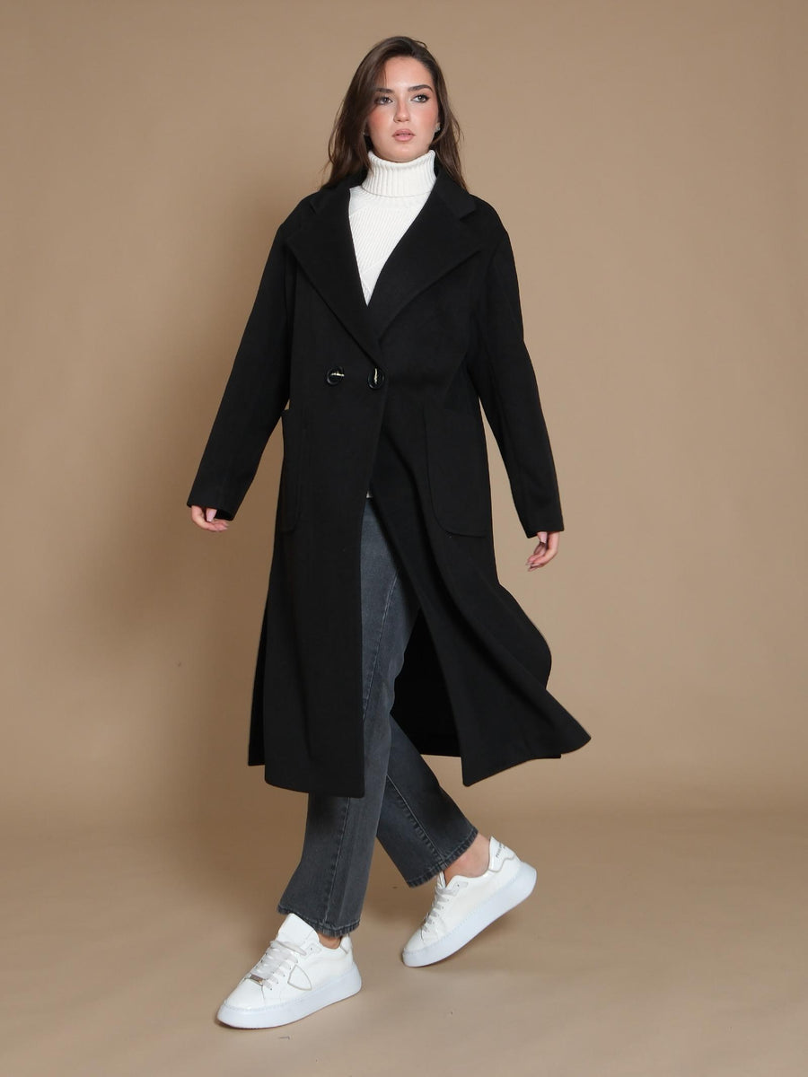 Cappotto over Armoire doppiopetto con tasconi nero CP1170 NERO Armoire 