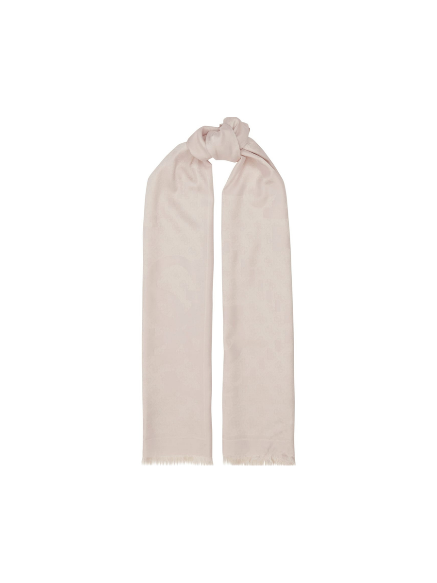 Sciarpa Guess grigia con logo tono su tono e frange sul fondo AW5357POL03 RSW Guess 