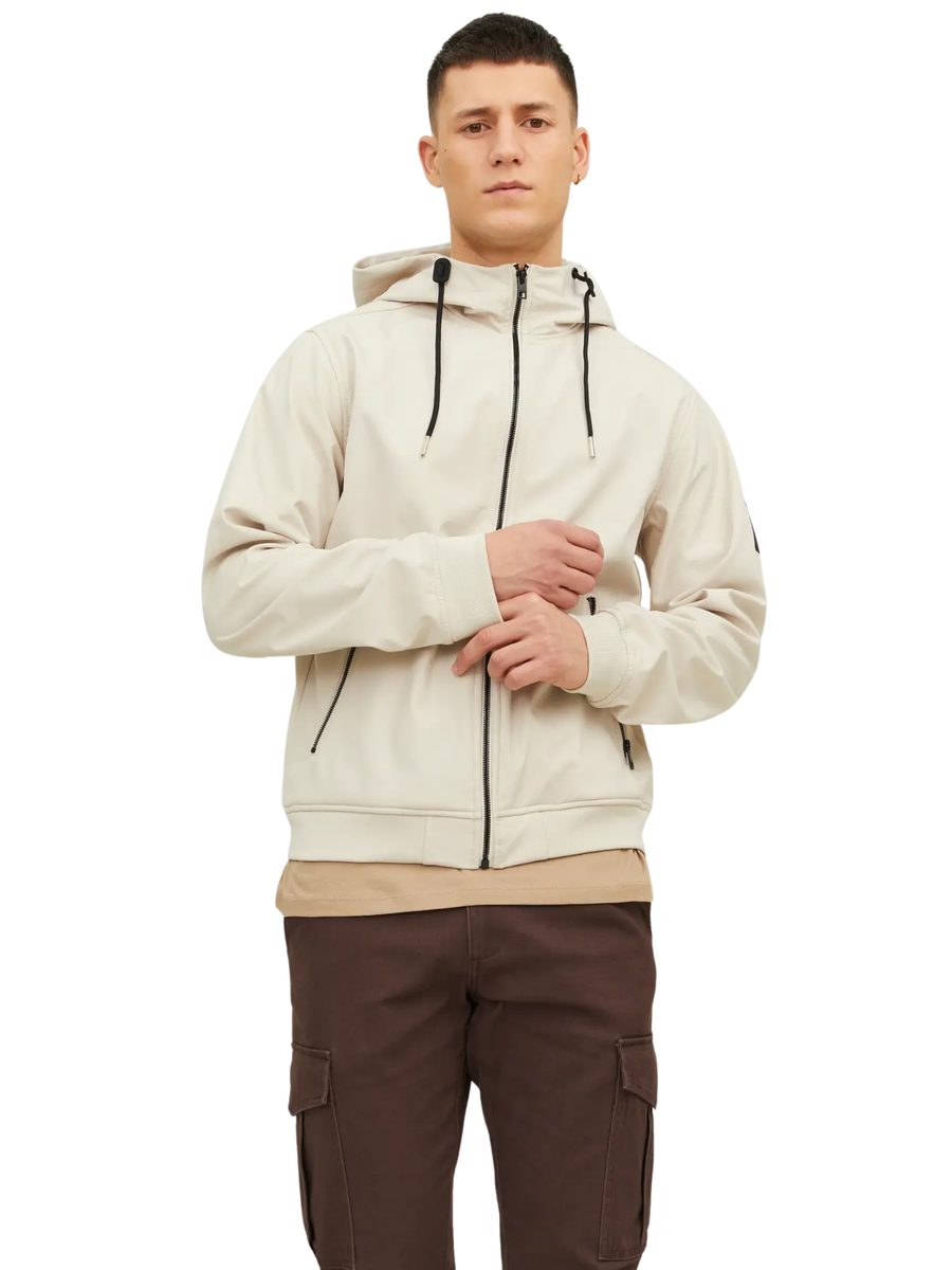Giubbino Jack & Jones panna con zip 12236300 Moonbeam Jack & Jones 