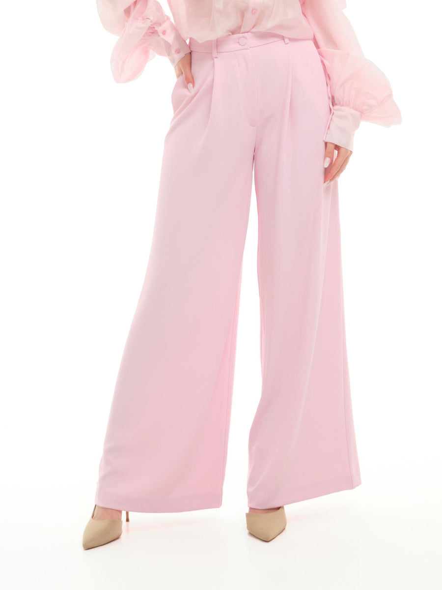 Pantalone a gambia ampia Vicolo rosa con pinces TD1678 ROSA Vicolo 
