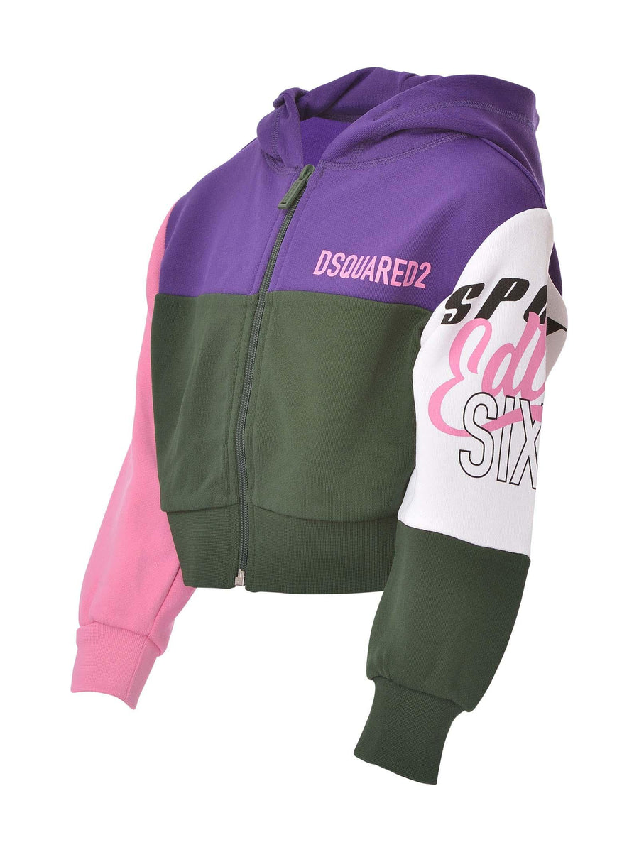 Felpa cropped multicolor DQ1110D003S DQ322 Dsquared 