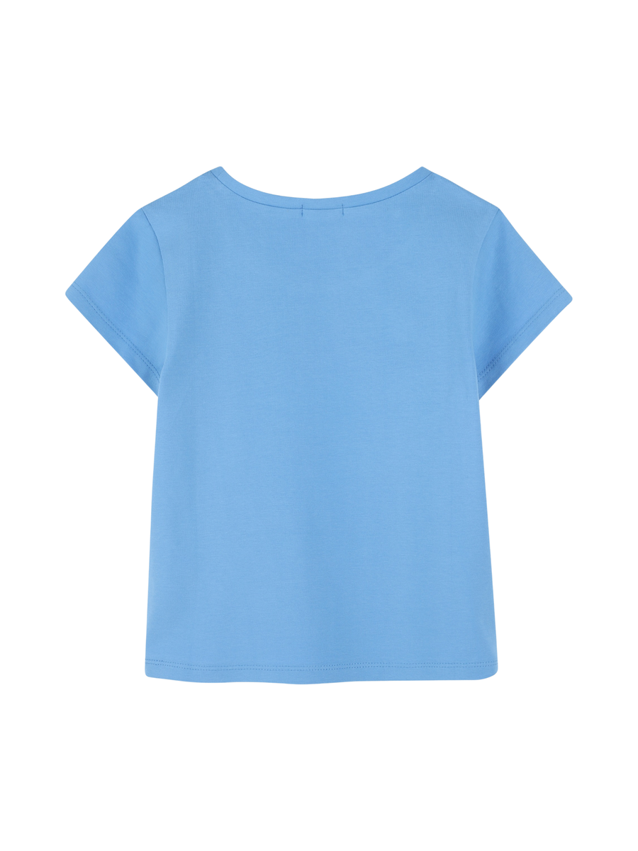 T-Shirt Billie Blush azzurra con scritta "I Don't Care" U20923 784 Billie Blush 