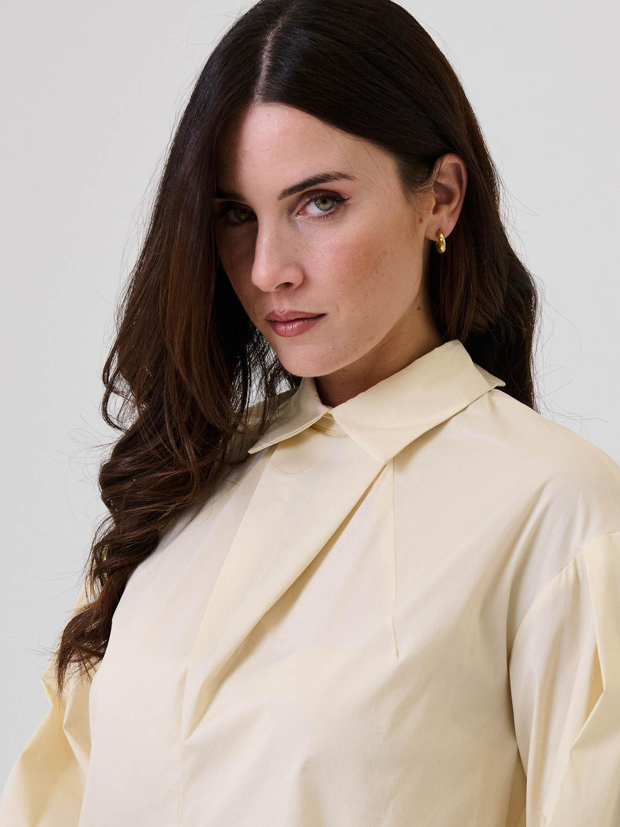 Camicia con bottoni posteriori Bohemian Vì beige CA256 SAND Bohemian V 