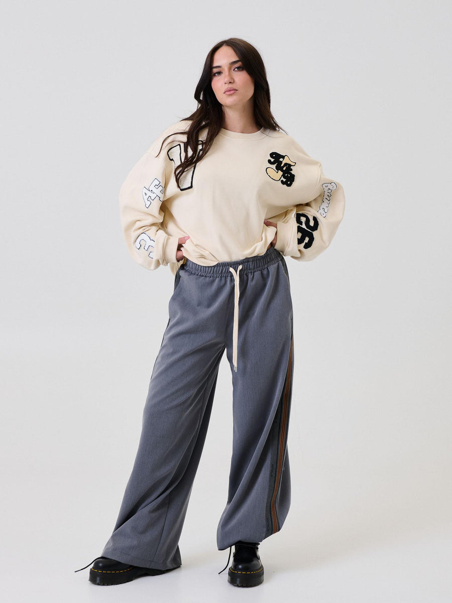 Pantalone Vicolo grigio con bande laterali logate TF0565 GRIGIO Vicolo 