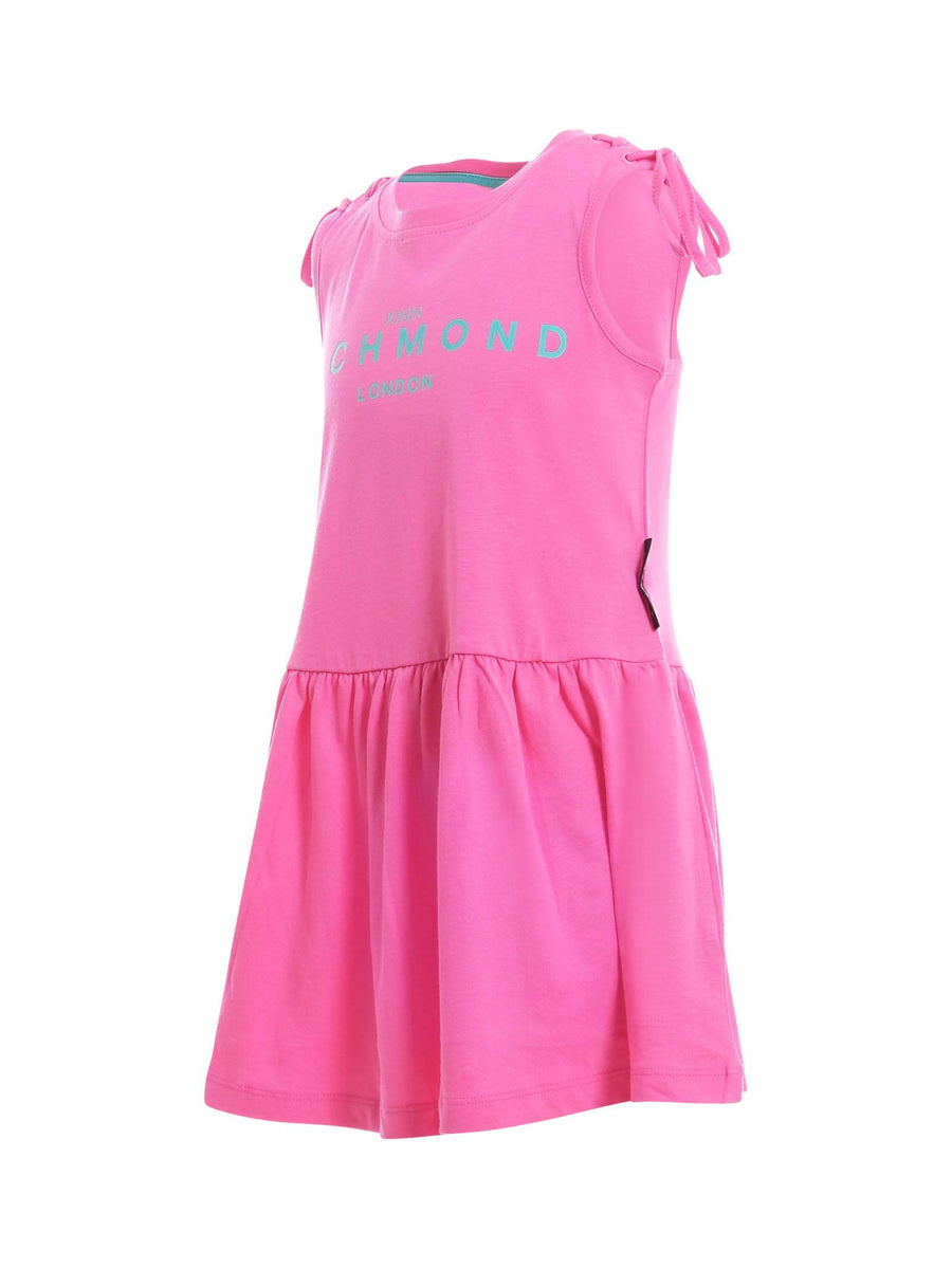 Abito John Richmond rosa con logo e dettagli a fiocco RGP25008VE BARBIE John Richmond 