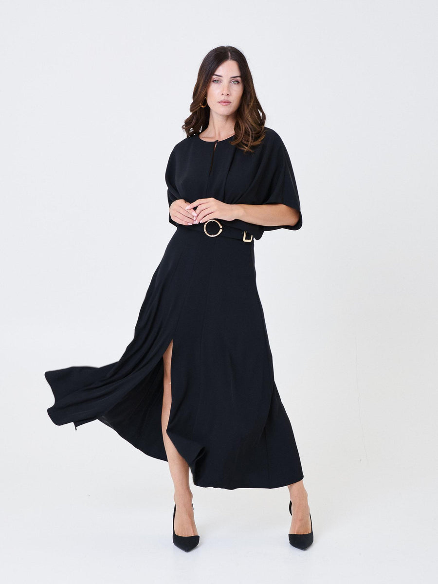 Abito con maniche a kimono Imperial nero con cintura AFSVKJKC NERO Imperial 