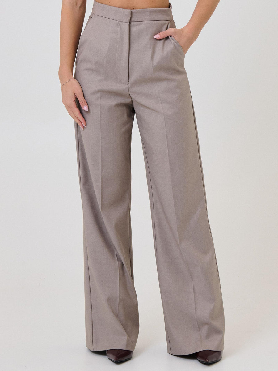 Pantalone a palazzo Bohemian Vì taupe BHPA010A TAUPE Bohemian V 