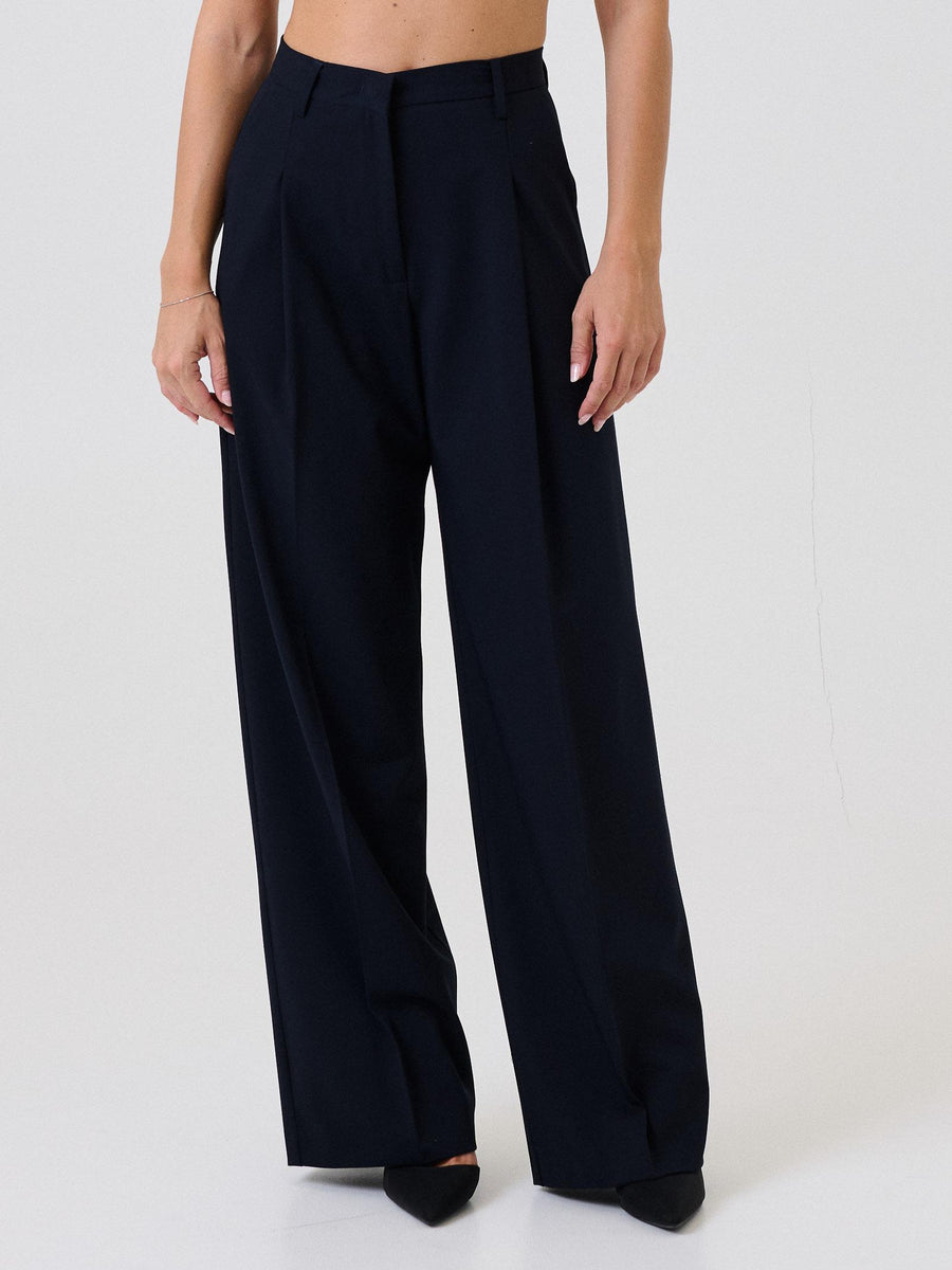 Pantalone a zampa Silence Limited blu navy con pinces frontali SD2055 NAVY Silence Limited 