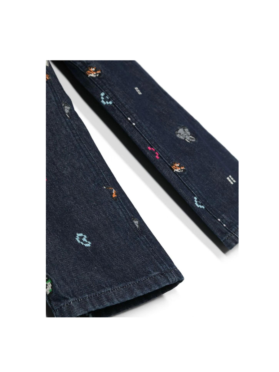 Jeans dritti con ricamo K14263 Z35 Kenzo 