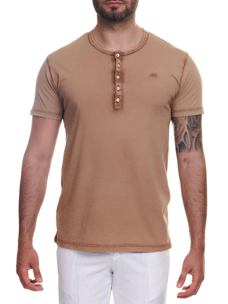 T-shirt beige con bottoncini AD0775RM0194LT 15 Alessandro Dell'Acqua 