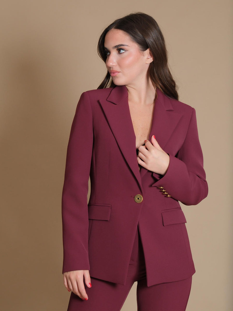 Giacca Afrodite Silence Limited monopetto bordeaux SD5020CREPE BORDEAUX Silence Limited 