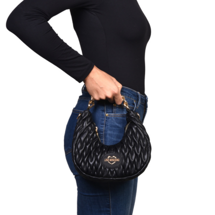 Borsa mezza luna Love Moschino nera trapuntata JC4014PP1NLH 0000 Love Moschino 