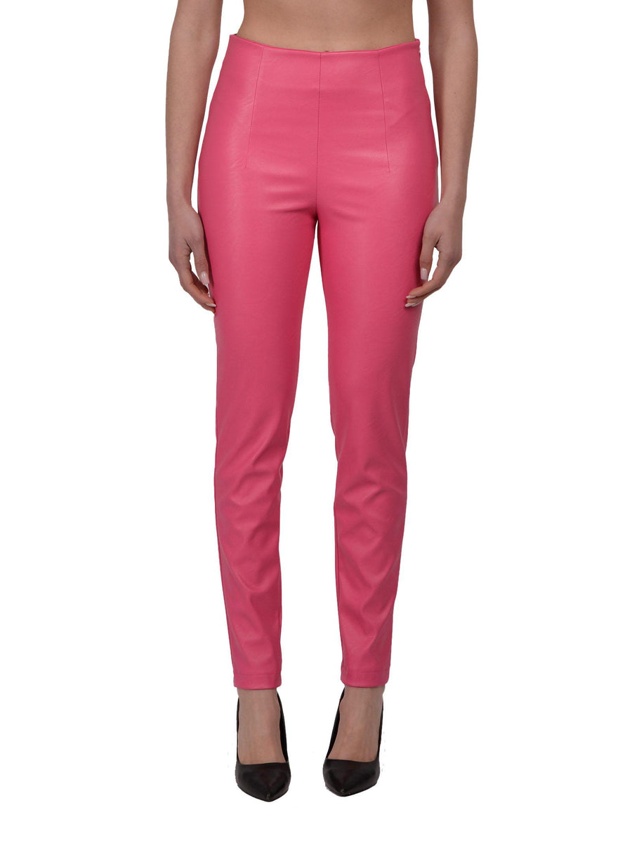 Pantalone in ecopelle fucsia TY0249 FUX Vicolo 