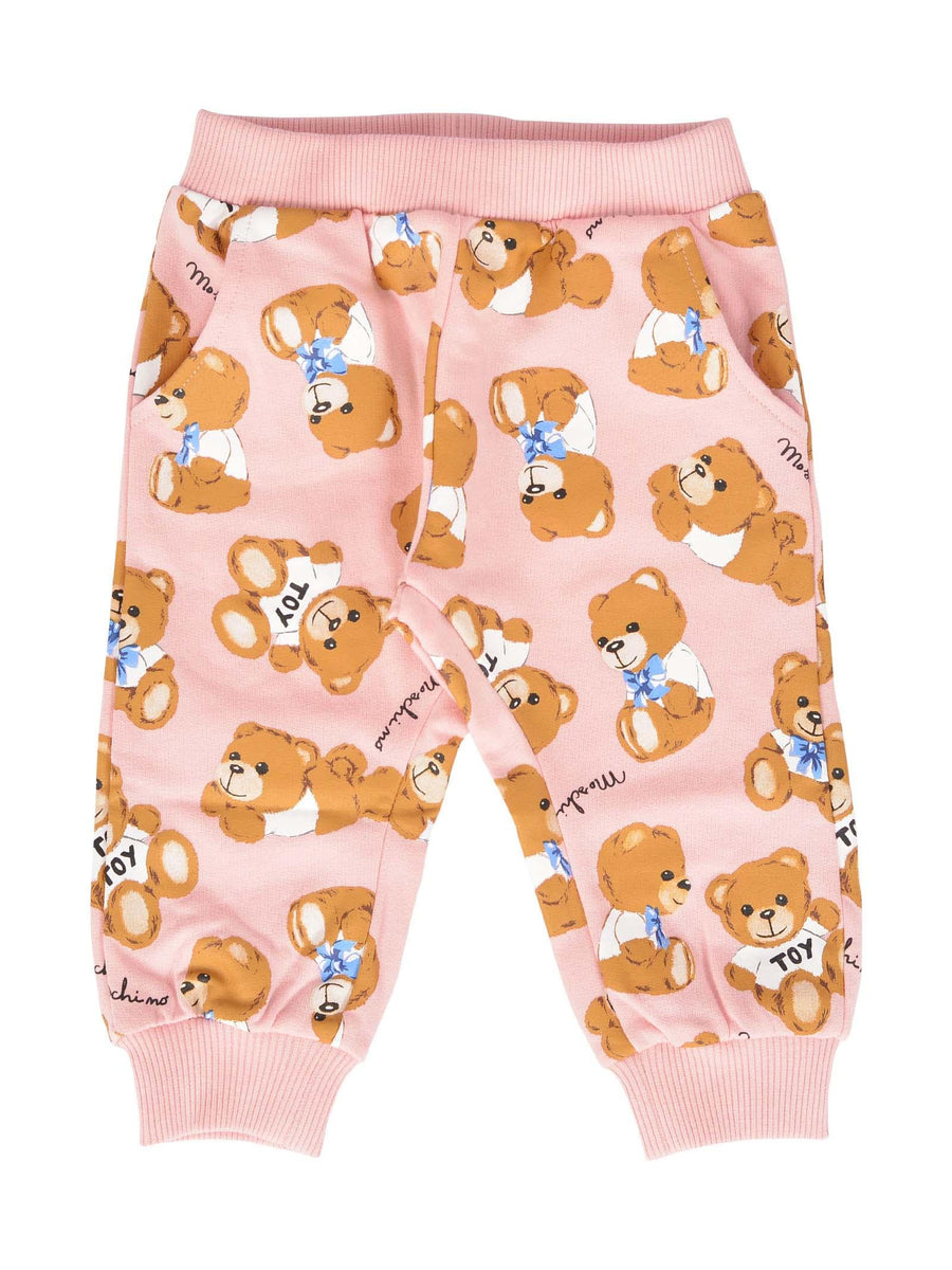 Pantalone tuta rosa con teddy all over MPP03NLCB26 82577 Moschino 