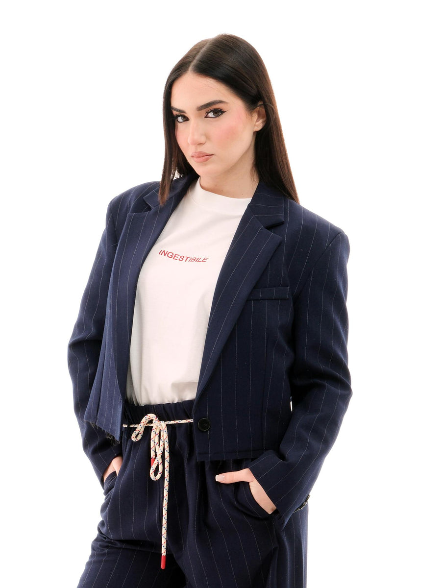 Giacca cropped Vicolo blu navy TD1173 BLU Vicolo 