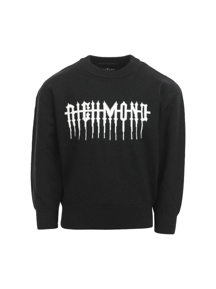 Maglioncino John Richmond in misto lana nero RBA24130MA BLK John Richmond 