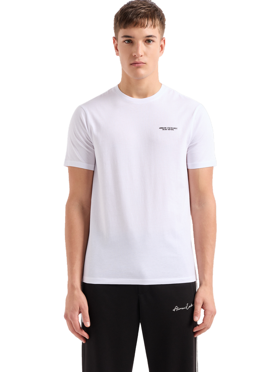 T-shirt Armani Exchange bianca con logo sul petto 8NZT91Z8H4Z 1100 Armani Exchange 
