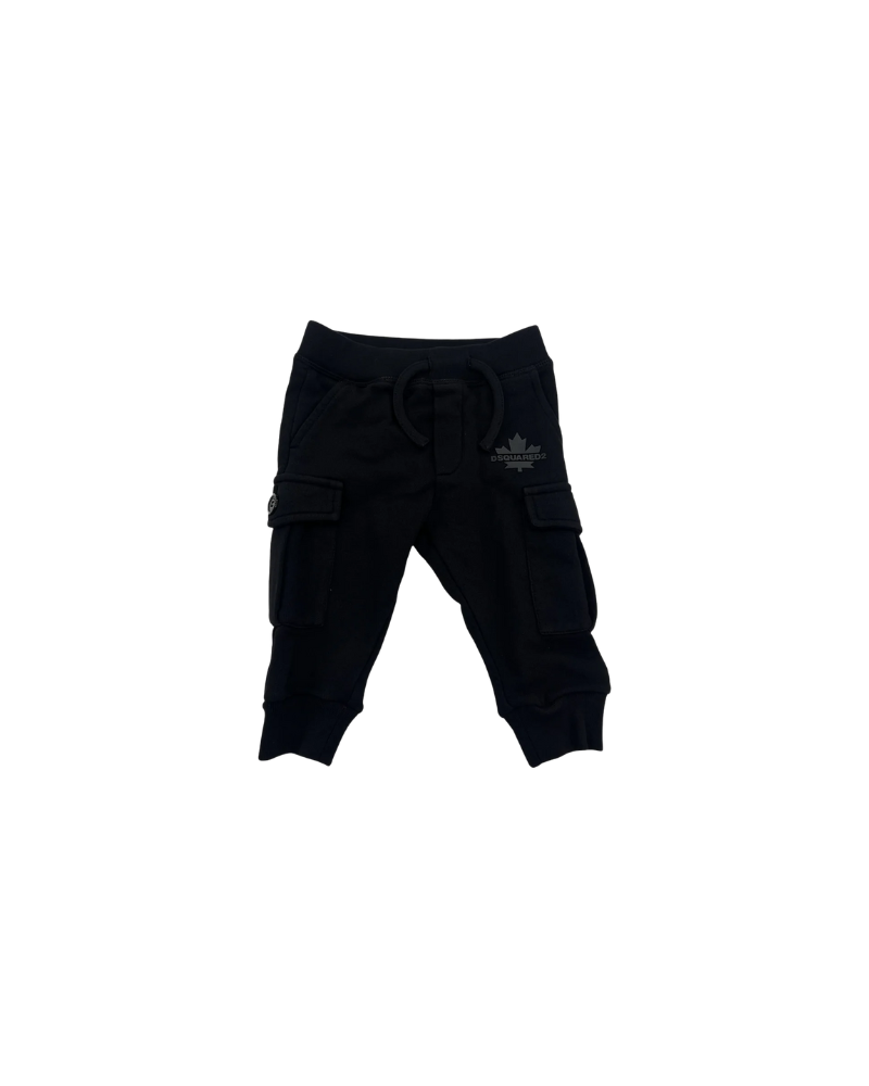 Pantalone in tuta cargo Dsquared nero DQ2868 DQ900 Dsquared 