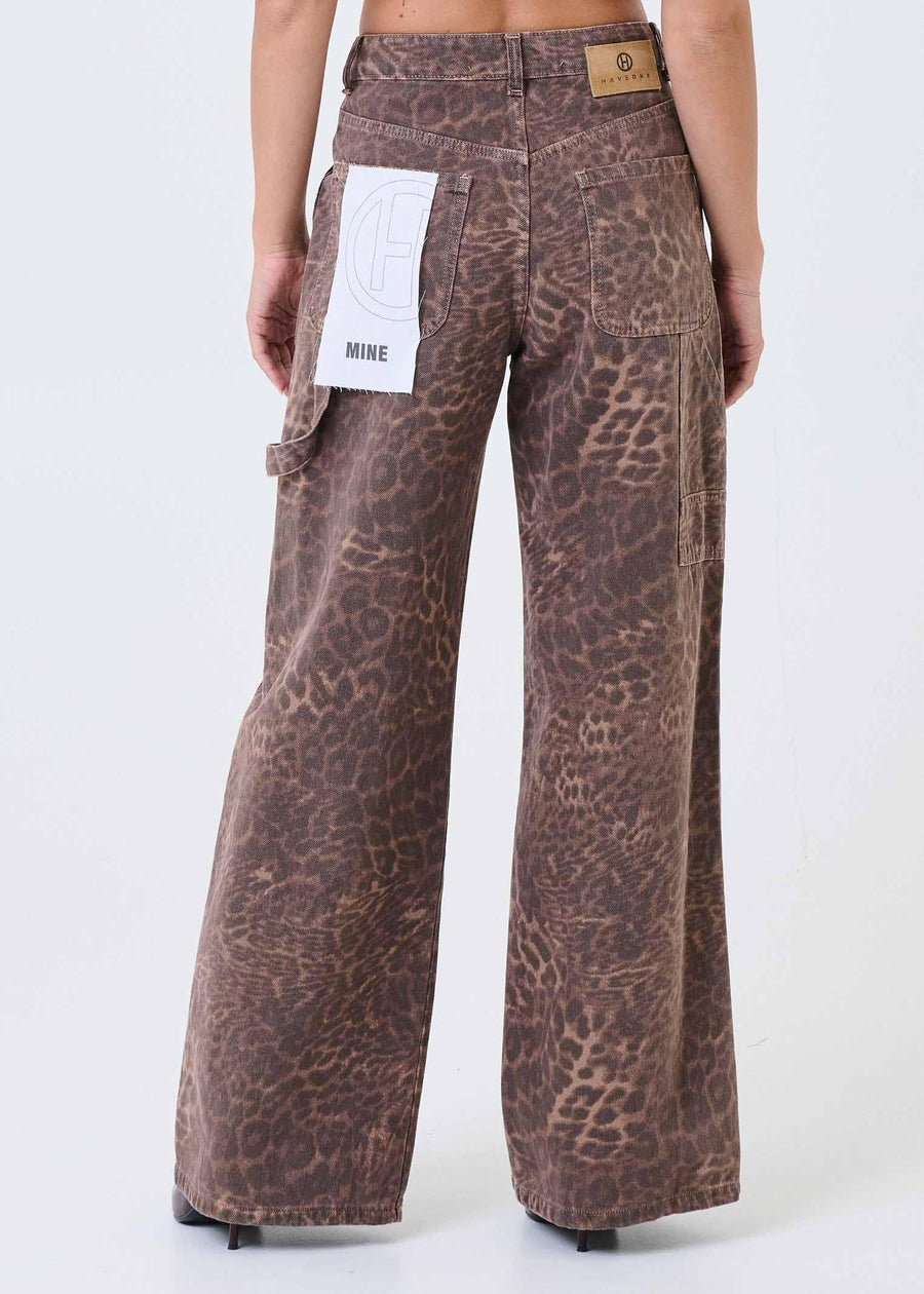 Jeans Haveone marrone maculato con tasconi PGZP106 MACU Haveone 