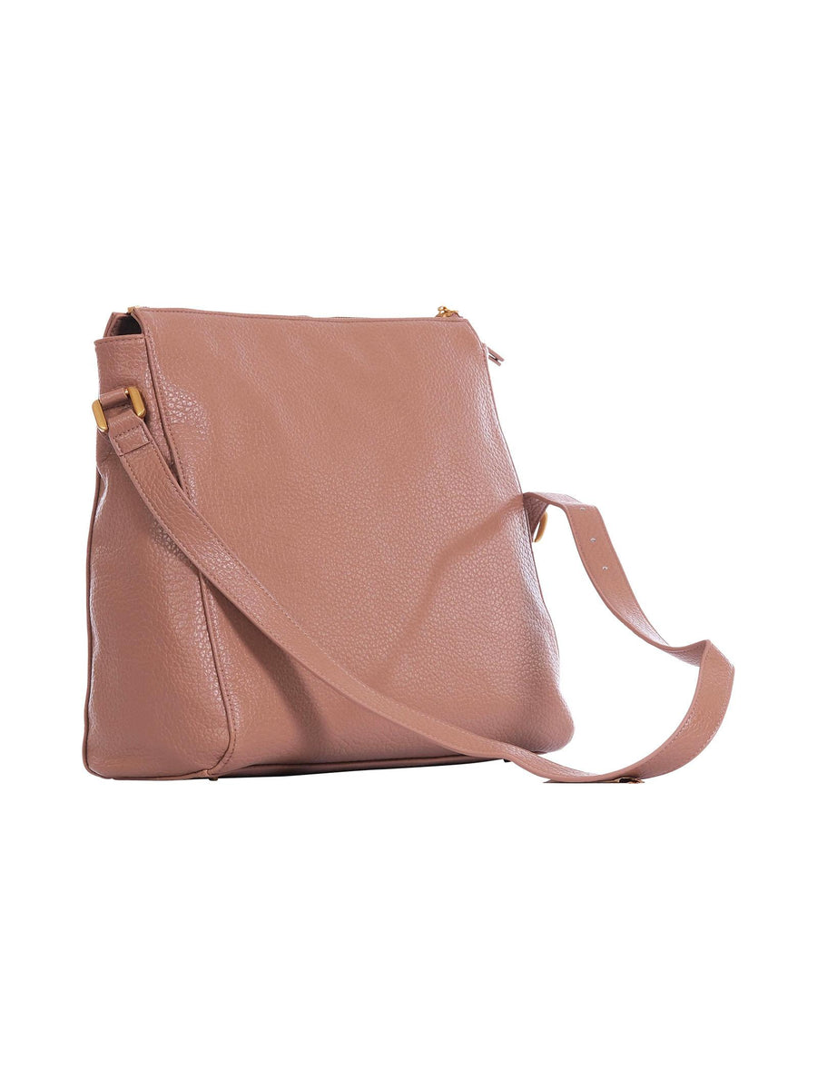 Borsa a spalle La Carrie Bag cuoio con nappina decorativa 151MWE160TBS BEI La Carrie Bag 