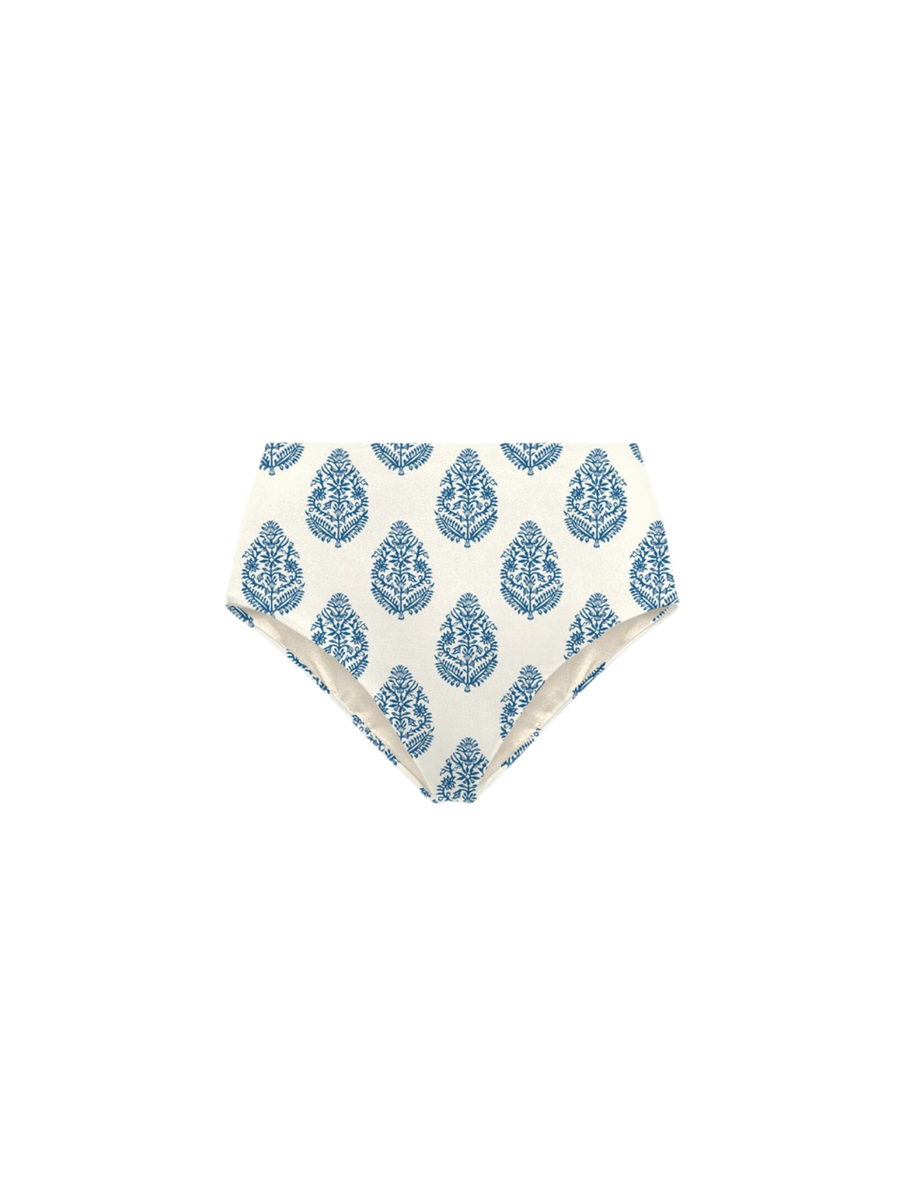 Slip bikini a vita alta Saint Barth bianco con stampa floreale SBL0001 01702H MC2 SAINT BARTH 