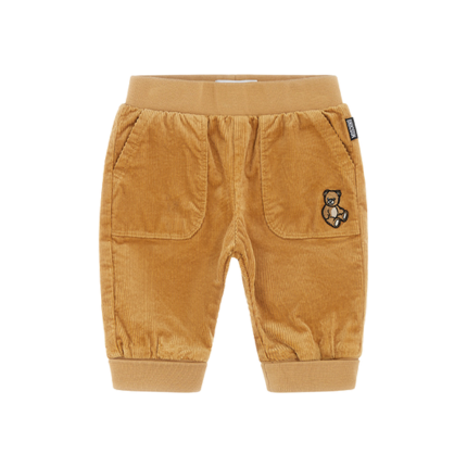 Pantalone in velluto Moschino cammello con patch orsetto MUP05I 20351 Moschino 