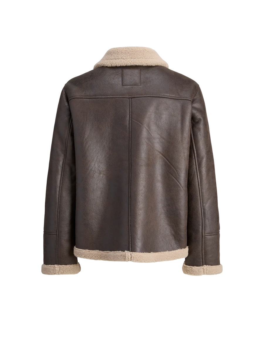 Giubbino Jack & Jones marrone con dettagli beige 12282946 A Oil Jack & Jones 