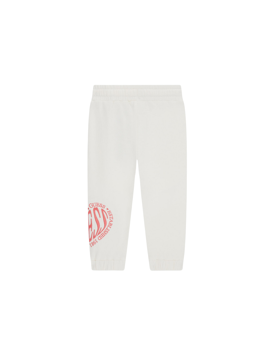 Pantalone Guess bianco con logo a cuore laterale K5YQ15KAD74 G012 Guess 