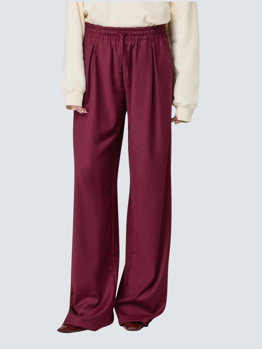 Pantalone over in twill Hinnominate bordeaux con coulisse HMABW02218 RS02 Hinnominate 