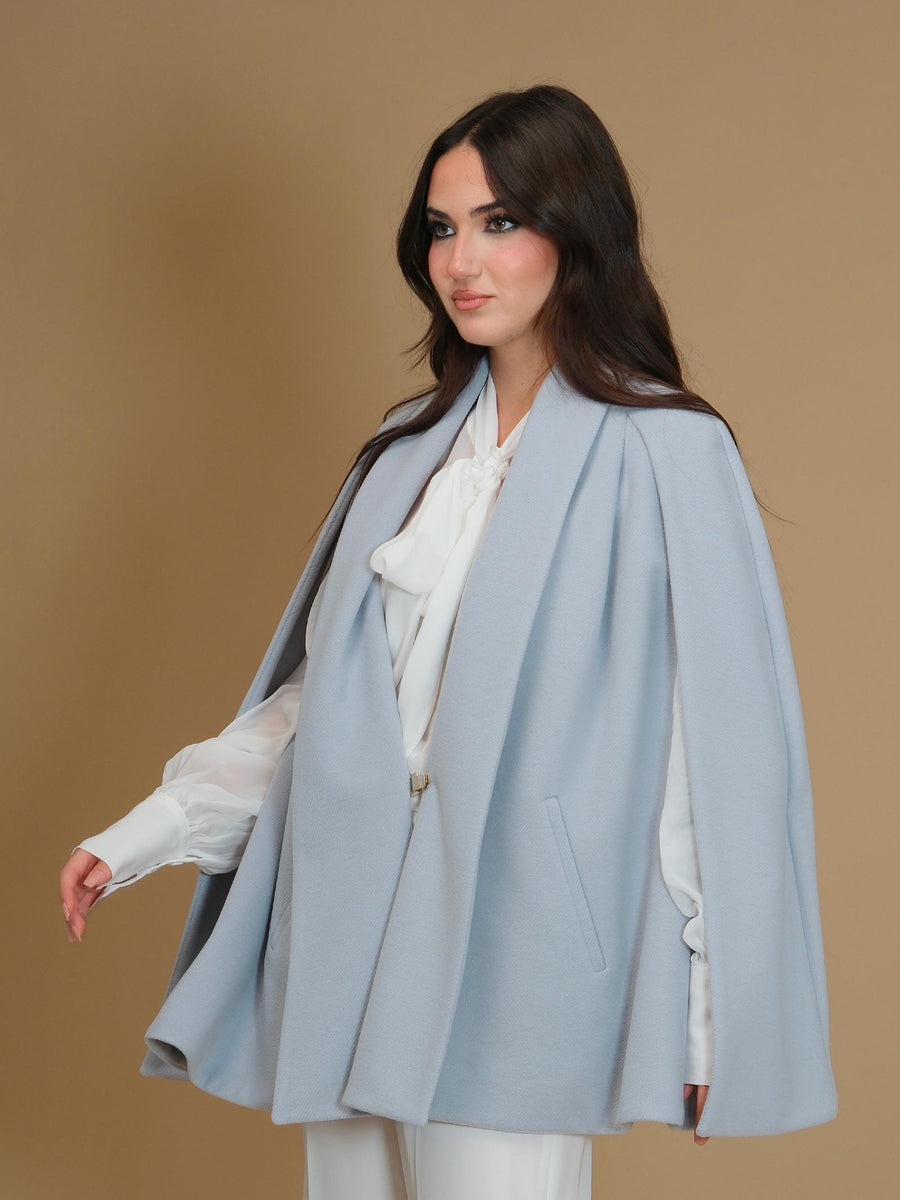 Cappotto mantella Silence Limited Everest Cape azzurro polvere SD5040 POLVERE Silence Limited 