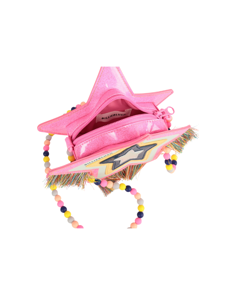 Mini borsa a stella Billie Blush multicolor con frange e tracolla con perline U21534 473 Billie Blush 