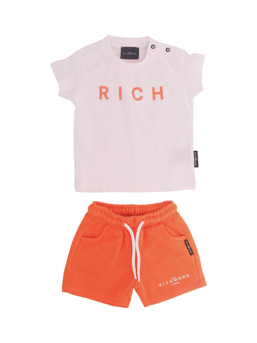 Completo John Richmond bianco e arancione "rich" RIP25019CJ WHT/APRICOT John Richmond 