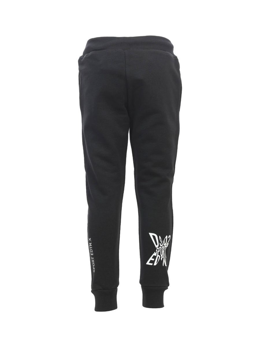 Pantalone tuta nero DQ2527D003G DQ900 Dsquared 