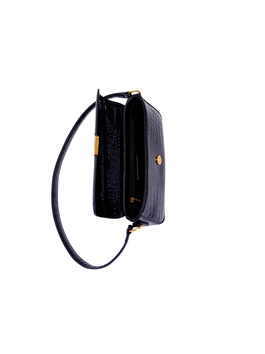 Borsa "Pencil Crocco Effect" Vicolo nera XF0010 NERO Vicolo 