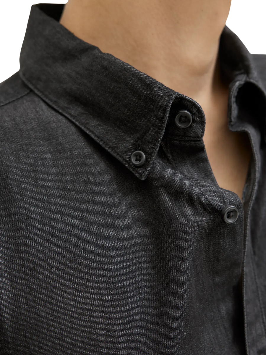 Camicia Jack & Jones nera in denim 12279712 Black Denim Jack & Jones 