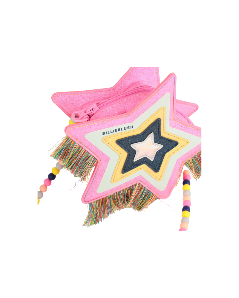 Mini borsa a stella Billie Blush multicolor con frange e tracolla con perline U21534 473 Billie Blush 