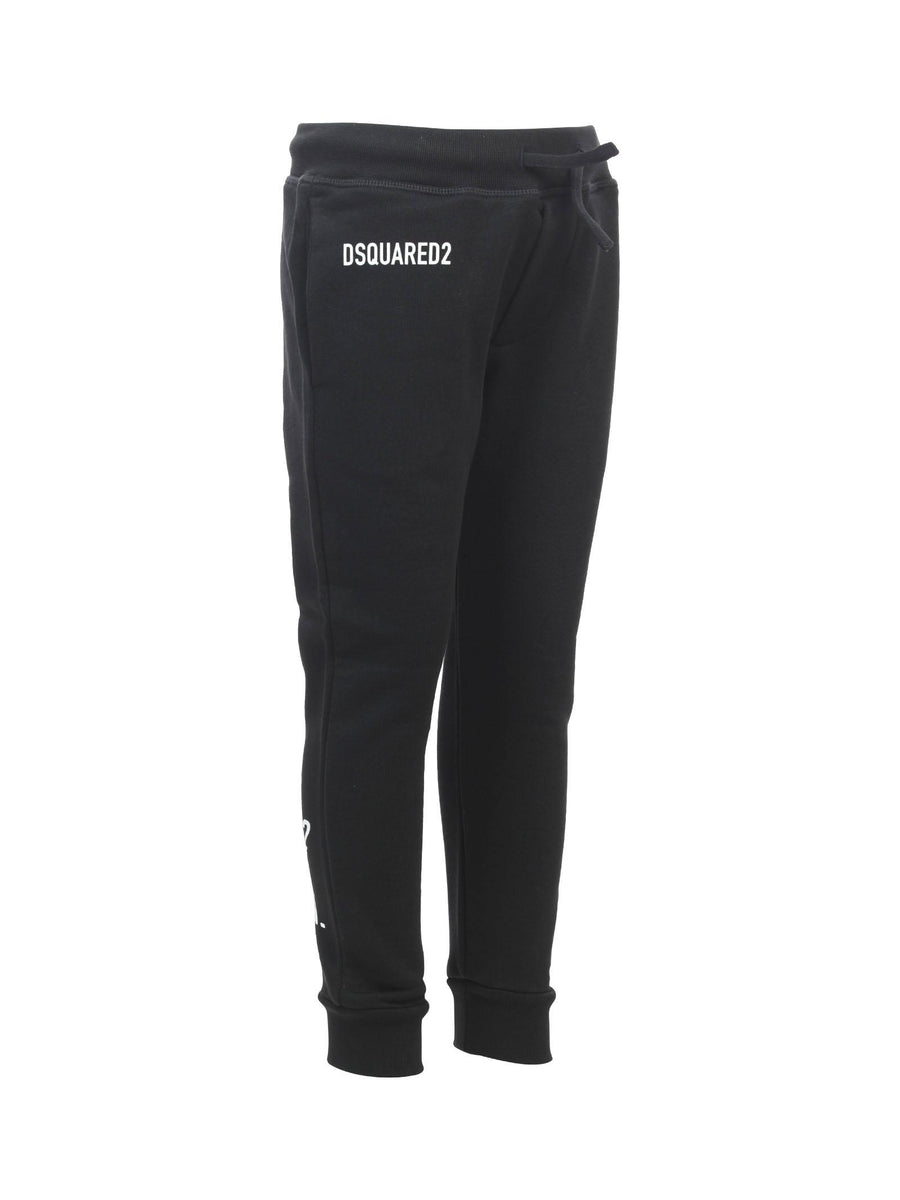 Pantalone tuta nero DQ2527D003G DQ900 Dsquared 