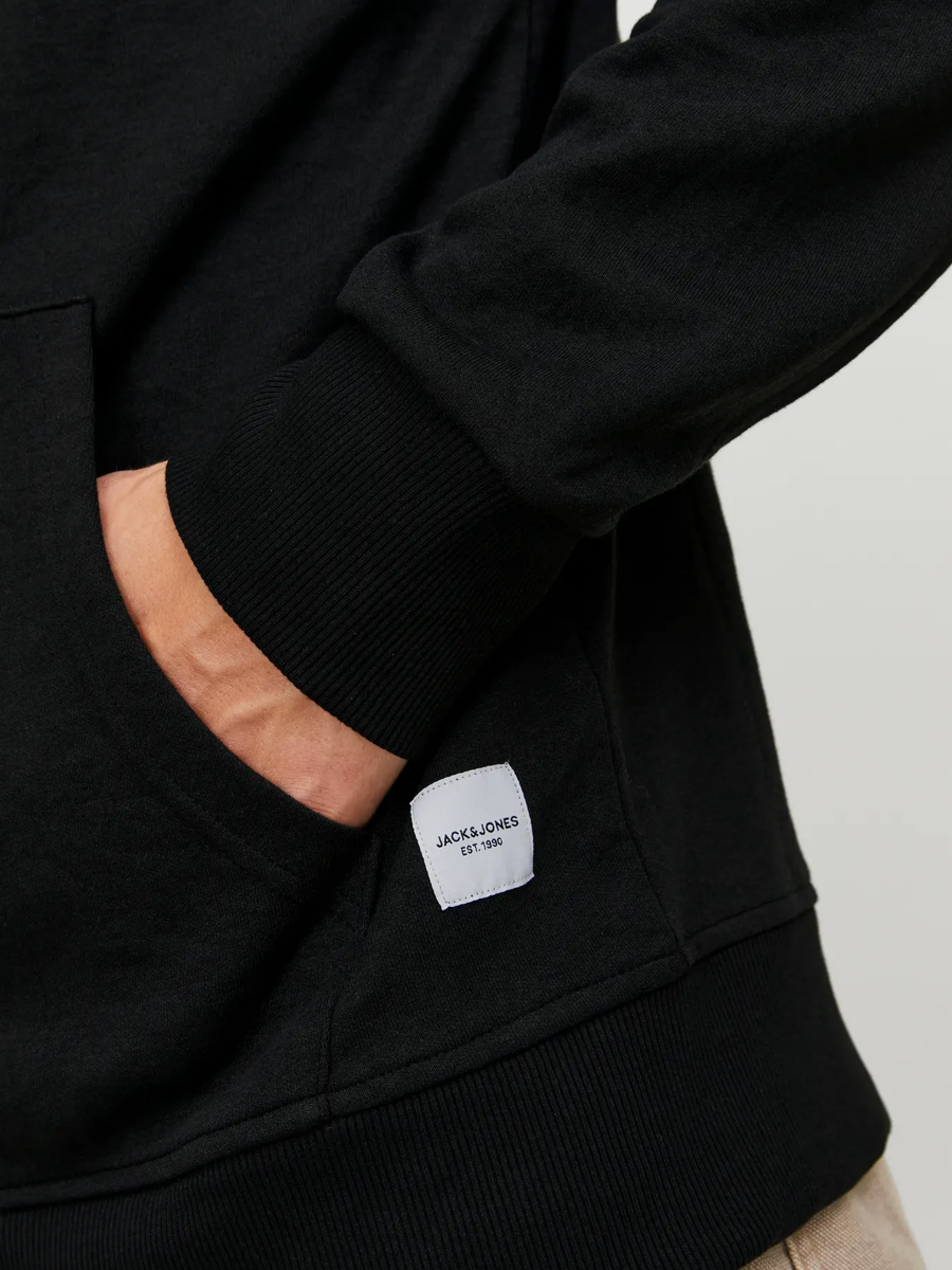 Felpa con zip Jack & Jones nera 12181901 Black REG Jack & Jones 