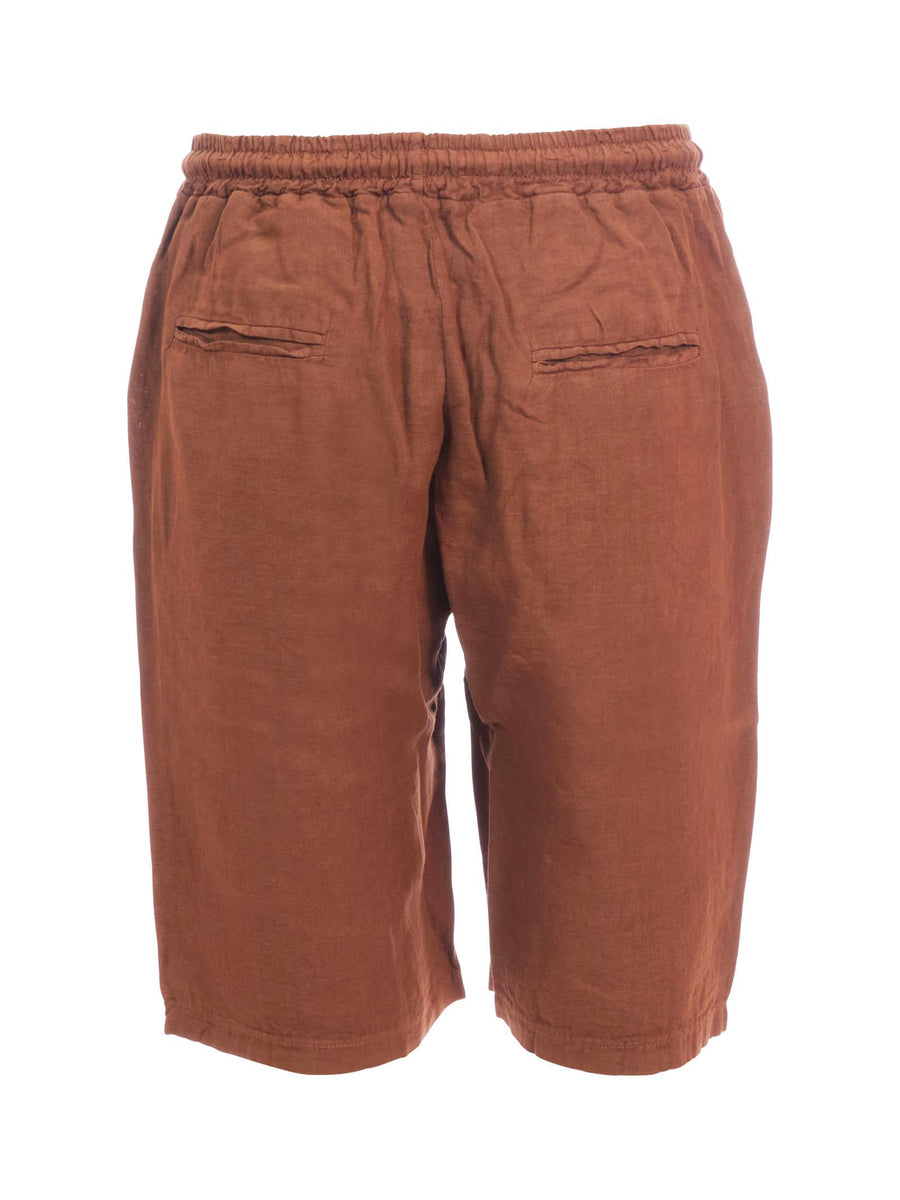 Bermuda in lino Portofino marrone bruciato PB215 BRUC Portofino 